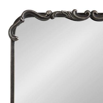 Brazelton 20"x27" Ornate Black Rectangular Wall Mirror
