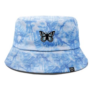 Dalix Butterfly Tie Dye Bucket Hat Cotton Embroidery Casual Outdoor Style Womens - 1 of 4
