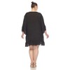 PS Sheer Embroidered Knee Length Cover Up Dress - White Mark - 3 of 4