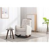 CAVINAS Polyester Glider Rocking Chair with High Backrest,Cozy Upholstered Rocking Chairs,Nursery Accent Chair for Bedroom - 2 of 4