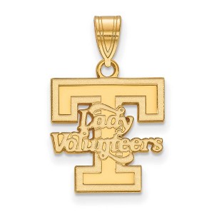 Black Bow Jewelry 10k Yellow Gold Tennessee Volunteers NCAA Medium Pendant - 1 of 3
