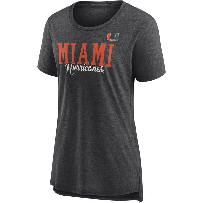 Ncaa Miami Hurricanes Women's Short Sleeve Gray T-shirt : Target