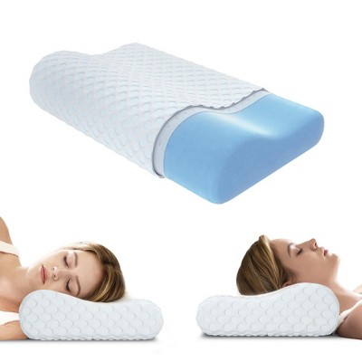 Vipbear Firm Memory Foam Contour Pillow for Pain Relief Cervical Pillow Orthopedic for Shoulder Pain,Ergonomic Pillow for Side Back Stomach Sleeper