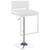 Adjustable Bar Stool with Upholstered Seat and Chrome Base, Swivel, Height-Adjustable, Comfortable Footrest, Ideal for Kitchen - 3 of 4
