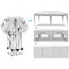 10x20 Ft Outdoor Pop Up Canopy, Portable Canopy Tent with 6 Removable Sidewalls, Beach Sun Shelter, Outdoor Canopy for Parties Camping Wedding - 3 of 4