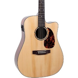 Recording King RD-G6-CFE5 Solid Top Dreadnought Cutaway Acoustic-Electric Guitar Natural - 1 of 4