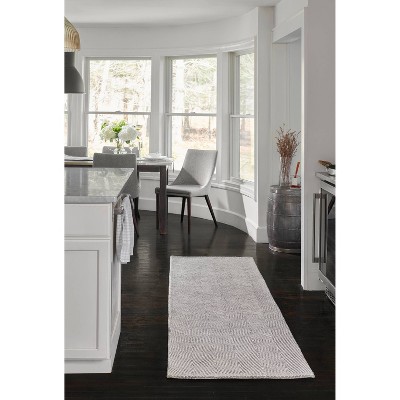 Gray Herringbone Handmade Tufted Wool Area Rug, 3'6" x 5'6"