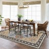 Traditional Floral Print Area Rug, Stain Resistant Low Pile Non Slip Carpet for Living Room, Bedroom - 3 of 4