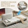 PAGED Comfy Accent Chair Foldable Sofa Bed Recliner Mid-century Modern Lounge Chair with Pillows and Removable Side Pockets for Living Room - 3 of 4