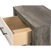 1pc Chest Two-tone Finish Convenient Bedside Storage Four Drawers Metal Pull Handle Gray Beige - 3 of 4