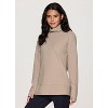 RBX Active Lightweight Mock Cowl Neck Quilted Pullover Tunic with Thumbholes - 3 of 4