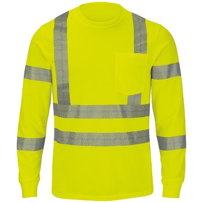 Red Kap Long Sleeve Hi-visibility T-shirt, Type R Class 3 : Target