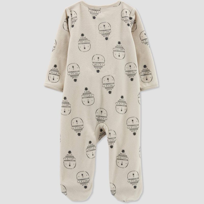Carter's Just One You®️ Baby Boys' Bear Fleece Footed Pajama - Cream, 3 of 5