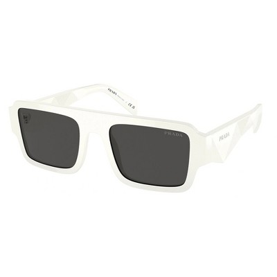 Prada PR A05S 17K08Z Mens Rectangle Sunglasses White 53mm