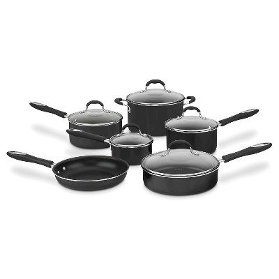 Cuisinart 11-Piece Black Stainless Steel Cookware Set