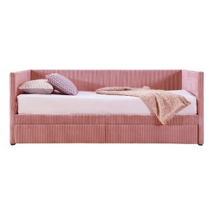 Corduroy Twin Daybed with Drawers & Wood Slats - Stylish & Practical - 1 of 4