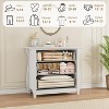 Drawer Storage Cabinets, Tall Boho Dresser with Curved Legs, Rattan Accents, Freestanding Storage - 4 of 4