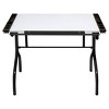 studio designs Craft Desk Black: Powder-Coated Finish, Wood Composite, Metal Frame, 35° Tilt Drafting Table - 2 of 4