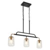 LNC Erharting Modern Linear Kitchen Island Pendant  Lights, Black and Polished Gold with Glass Jars,3/5/6/8Light, 31.5in/33in/39in/41.3in - 3 of 4