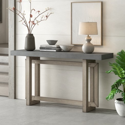 Harley Long Narrow Console Table Espresso Brown - Aiden Lane