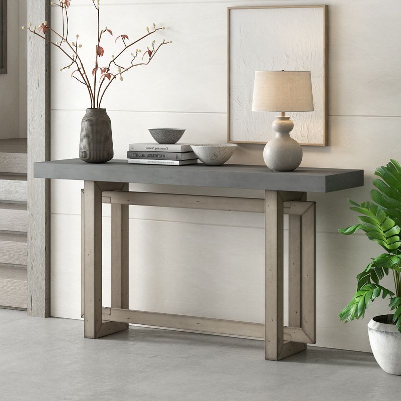59.1" Modern Industrial Style Console Table - ModernLuxe, 1 of 11
