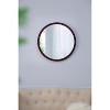 Lyngins 20x20 Inch Wall Mount Vanity Mirror,Modern Round Bathroom Mirror with Wooden Frame for Bathroom,Bedroom - 4 of 4
