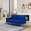 NicBex Modern Upholstered Loveseat Sofa Small Couch with Deep Cushions & Wooden Nature Legs,Couch Lounge Sofa for Living Room,Department - 3 of 4