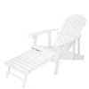 Acacia Wood Folding Adirondack Chair with Pull-Out Footrest, Rustic Outdoor Lounge, 30"W for Patio Garden-3irtyhousy - 2 of 4