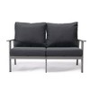 Leisuremod Walbrooke Modern Polyester Loveseat with Grey Aluminum Frame and Removable Cushions - image 3 of 4