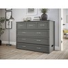 Full Deerfield Murphy Bed Chest with Charger Gray - AFI - 3 of 4