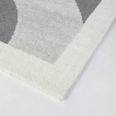 8' x 10' Black and Gray Geometric Synthetic Kids' Area Rug