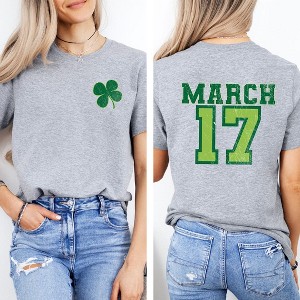Simply Sage Market Women's March Seventeeth Front and Back Design Short Sleeve Graphic Tee - 1 of 4
