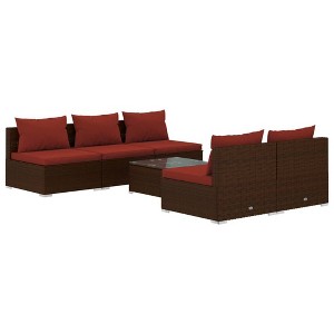 vidaXL Garden Lounge Set Brown PE Rattan Large Modular - 1 of 4