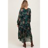 Pinkblush Navy Floral Chiffon Ruffle Tiered Maternity Midi Dress - 3 of 3