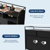 Multi-Function Cat Washroom Furniture with Barn Door, Dog Proof Feline Litter Box Enclosure with Hidden Litter Box Cover, Wooden Kitty House - 3 of 4