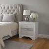 Royal Hampton Solid Wood Night Stand With Jewelry Drawers, White - 2 of 4