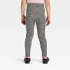 Toddler Girls' Halloween Checkered Leggings - Cat & Jack™ Black - 2 of 3