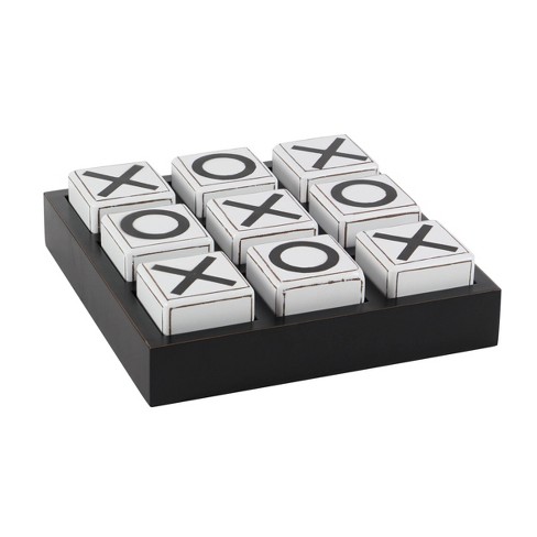 8 X 5 Glam Style Metallic Tic Tac Toe Game Set On Clear Acrylic