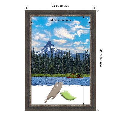 Alta Rustic Char Distressed Polystyrene Wall Picture Frame