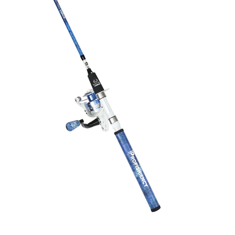 Photos - Rod ProFISHiency 6'8" Real Tree Wave Spin Combo - Blue/White