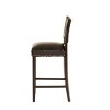 PAGED 29.6" High Saddle Bar Stools Set of 2, Modern Wooden Counter Height Bar Chair with Nailhead Accents for Bar, Kitchen, Dining Room - 4 of 4