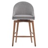 Set of 2 24" Conrad Walnut Danish Modern Swivel Counter Chair - Inspire Q - 2 of 4
