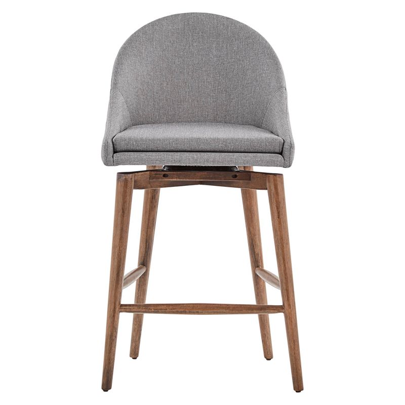 Set of 2 24" Conrad Walnut Danish Modern Swivel Counter Chair - Inspire Q, 2 of 7