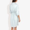 Anna-Kaci Women's Button Down Collar Neck Large Pocket Detail Scoop Hem Long Cuffed Sleeve Fashion Dress - 4 of 4