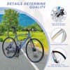 INFURNIC Bicycles 24 Speed Hybrid Road Bike with Disc Brakes and Aluminum Rims for City Riding, Blue, 67.32"*14.56"*39.37" - 4 of 4