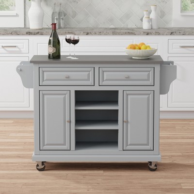 Glenwillow Home Kitchen Cart with Locking Casters
