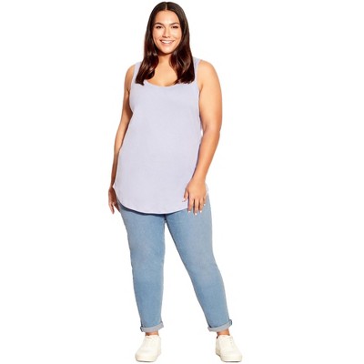 Avenue Women's Plus Size Denim Girlfriend Stretch Jean
