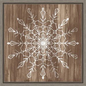 Amanti Art Barnwood Wonderland VI (Snowflake) by June Erica Vess Canvas Wall Art Print Framed 16 x 16-in. - 1 of 4
