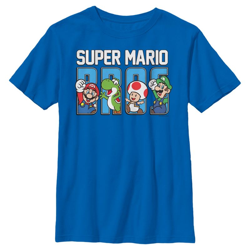 Boy's Nintendo Super Mario Bros. Character Fill T-Shirt, 1 of 6