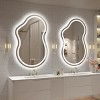 Apmir Super Bright 192 LEDs/m LED Lighted Anti-Fog Tempered Glass Irregular Bathroom/Vanity Mirror with ETL & 3-Year Warranty - 3 of 4
